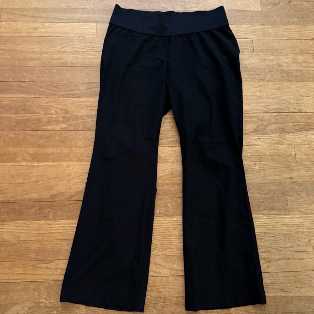 Liz Lange Maternity black flared casual dress pants size 8
 b61